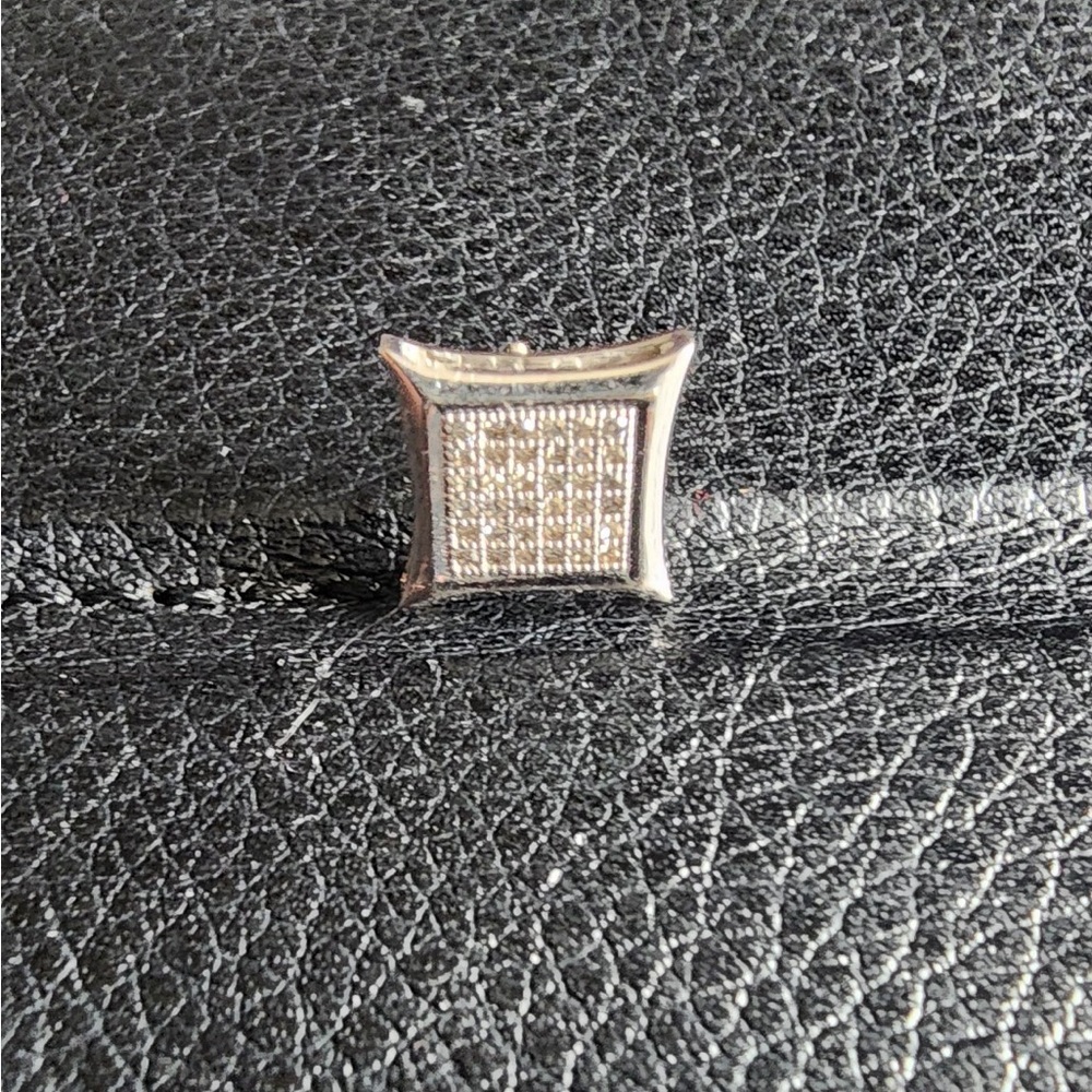 10k Gold Diamond Princess Cut stud